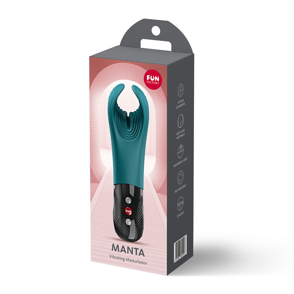 Fun Factory Manta Bottle Green Bottle Green Usb C Rechargeable Unisex Vibrator