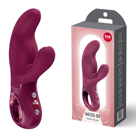 Fun Factory Miss Bi Wine Red Wine Red 17 Cm Usb C Rechargeable Vibrator