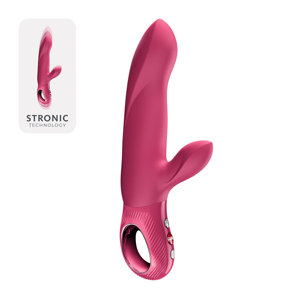 Fun Factory Bi Stronic Arc Raspberry Raspberry 21.6 Cm Usb C Rechargeable Thrusting Vibrator