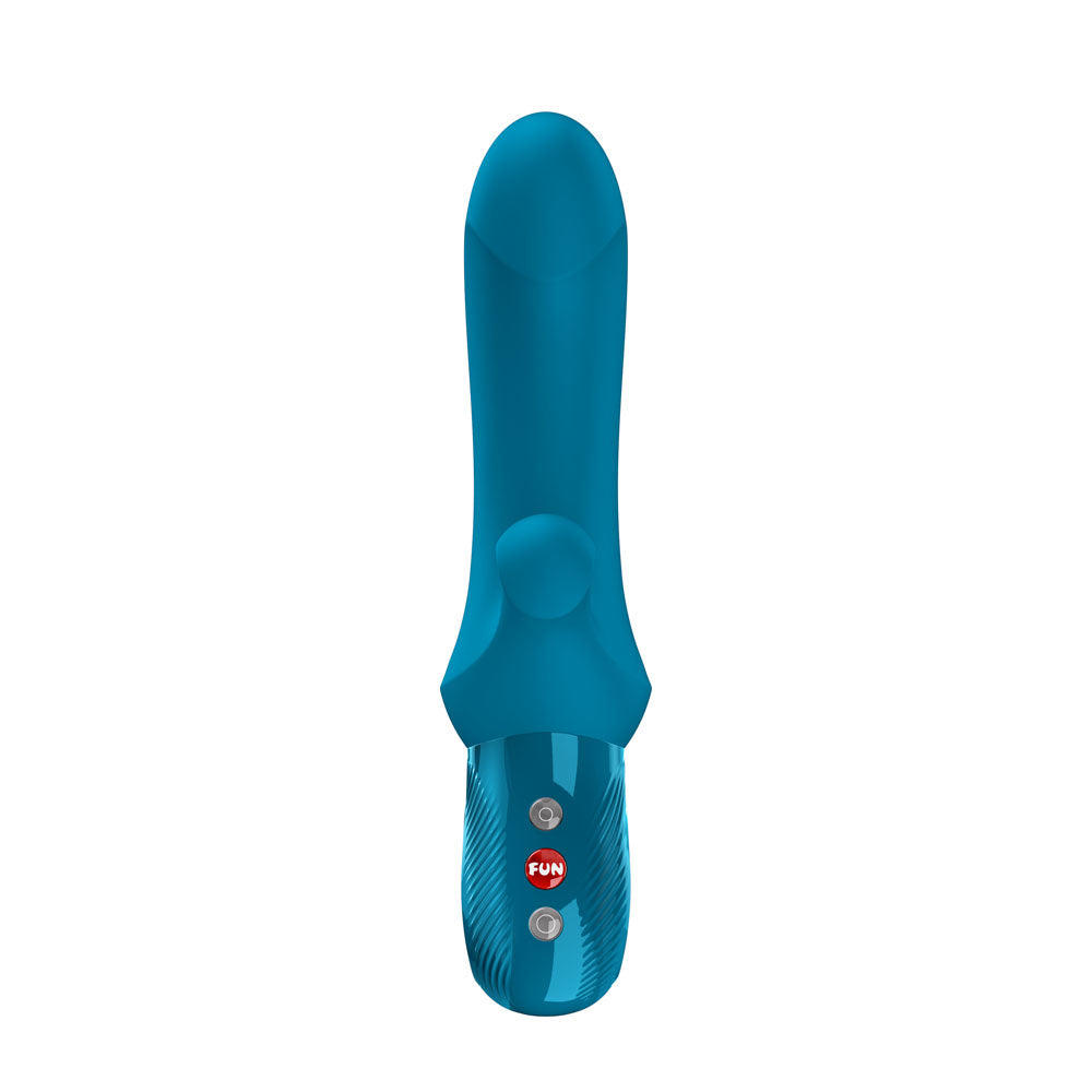 Fun Factory Bi Stronic Curve Aquamarine Aquamarine Usb C Rechargeable Thrusting Vibrator