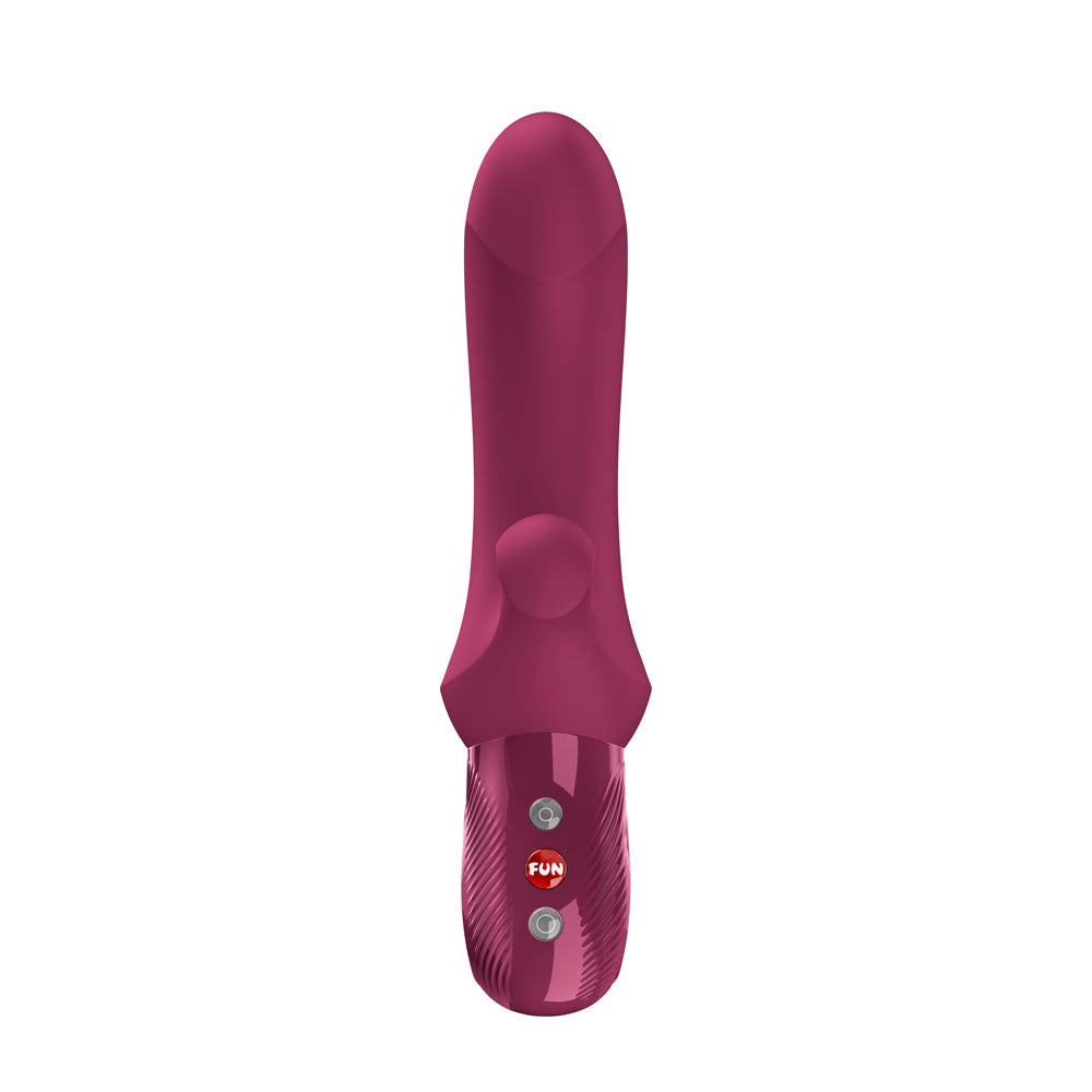 Fun Factory Bi Stronic Curve Wine Red Wine Red Usb C Rechargeable Thrusting Vibrator