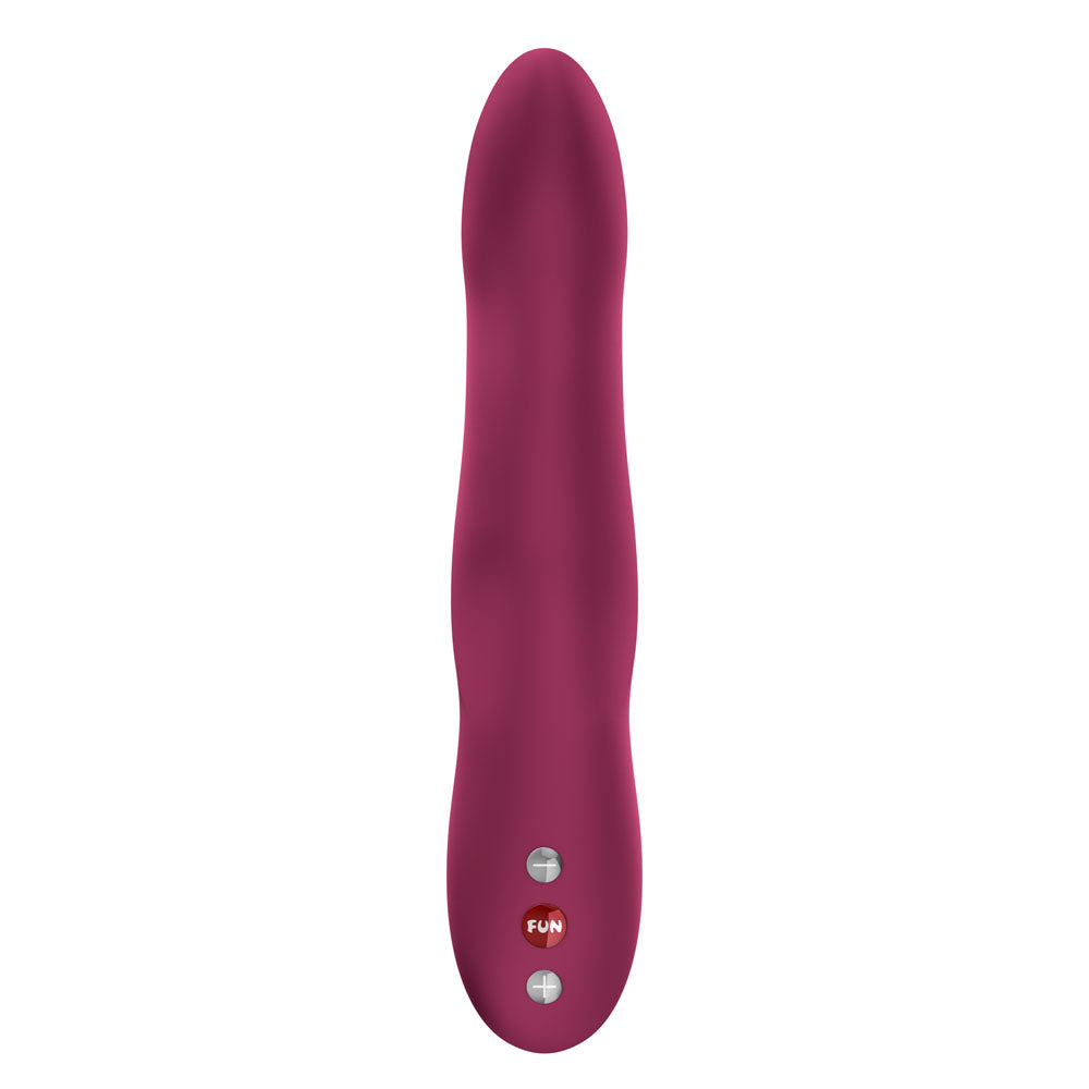 Fun Factory Stronic Wave Wine Red Wine Red Usb C Rechargeable Thrusting Vibrator