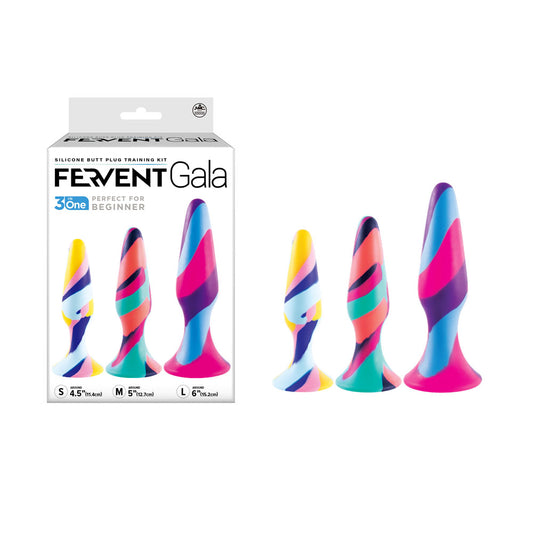 Fervent Gala Anal Training Kit Multicoloured Butt Plugs Set Of 3 Sizes