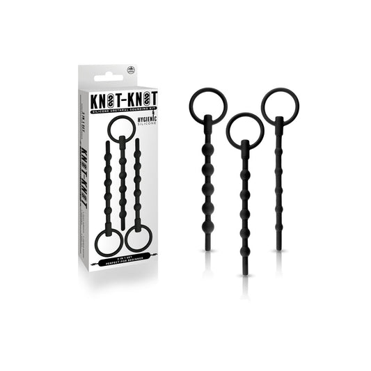 Knot Knot Black Urethral Sounding Kit 3 Piece Set