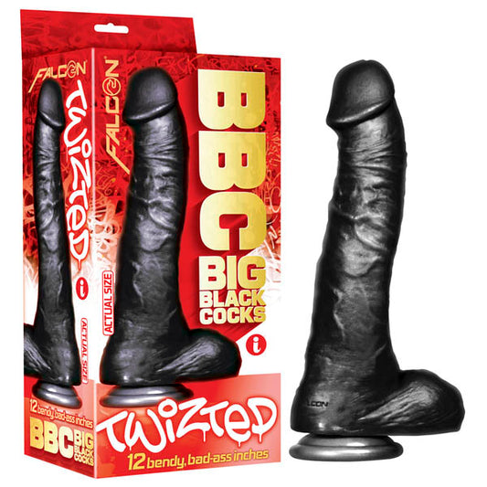 Bbc (Big Black Cocks) Twizted Black 30.5 Cm (12'') Dong