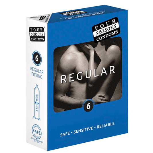 Four Seasons Regular Condoms Regular Fit Lubricated Condoms 6 Pack