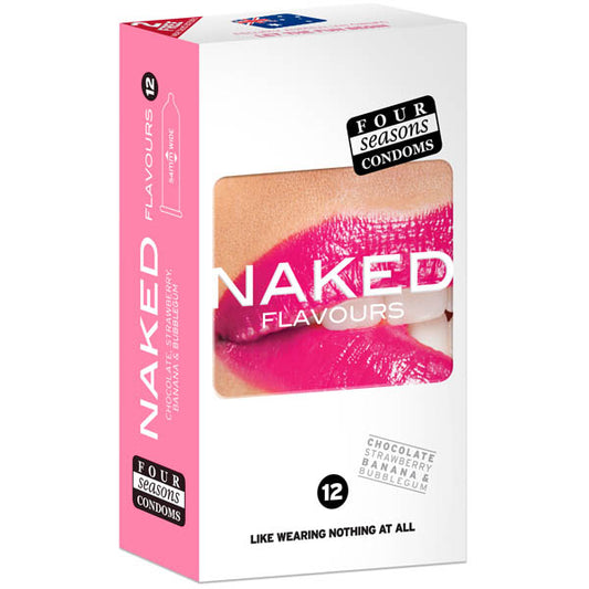 Four Seasons Naked Flavours Ultra Thin Flavoured Condoms 12 Pack