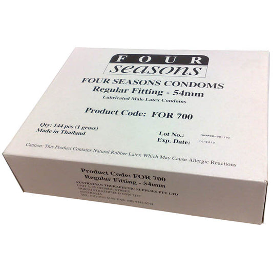 Four Seasons Regular Condoms Bulk Box Of 144