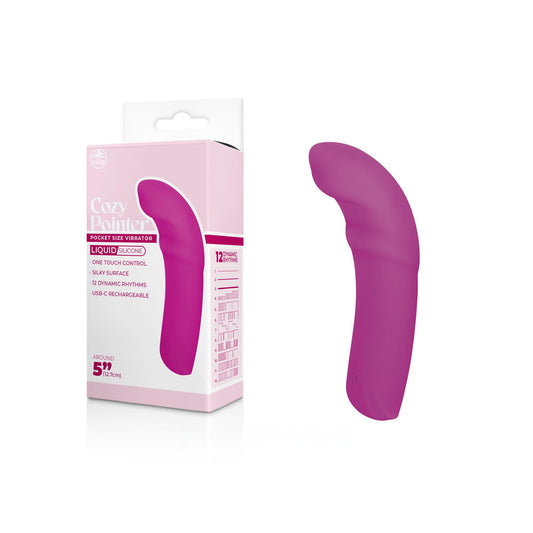 Cozy Pointer Pink Pink 12.7 Cm Usb Rechargeable Curved Mini Vibrator