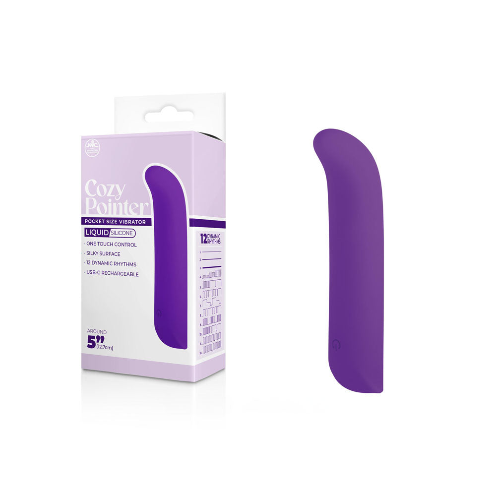 Cozy Pointer Purple Purple 12.7 Cm Usb Rechargeable Mini Vibrator
