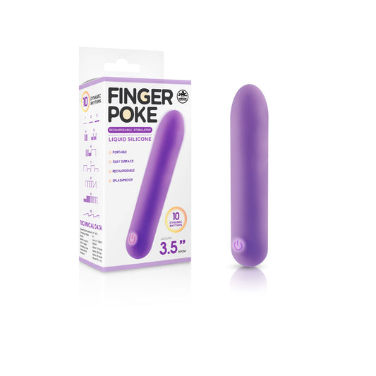 Finger Poke Purple Purple 8.9 Cm Usb Rechargeable Bullet