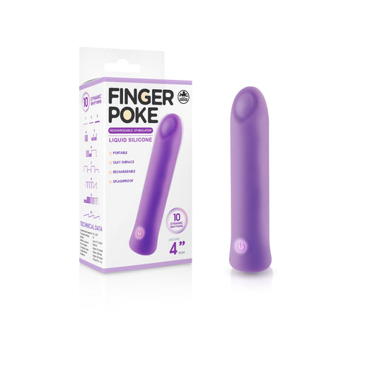 Finger Poke Purple Purple 10 Cm Usb Rechargeable Bullet