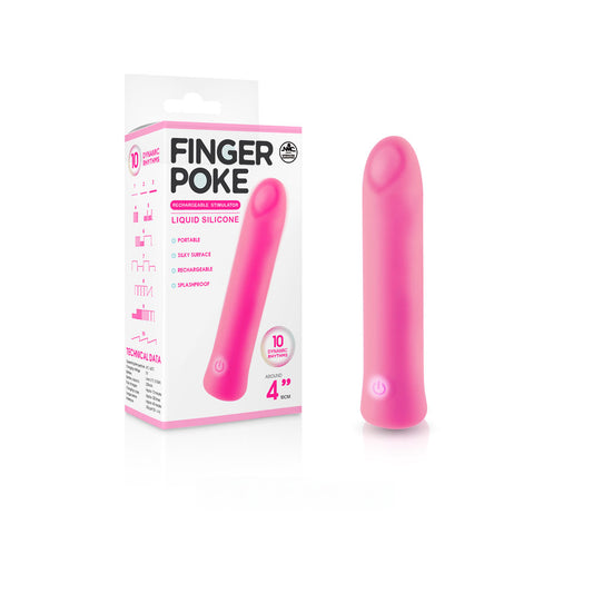 Finger Poke Pink Pink 10 Cm Usb Rechargeable Bullet