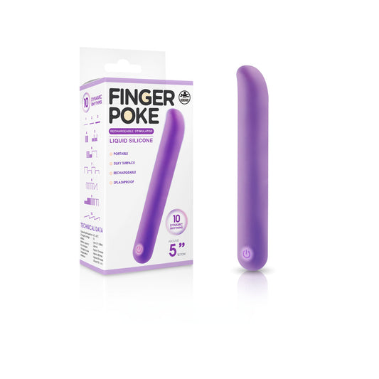 Finger Poke Purple Purple 12.7 Cm Usb Rechargeable Bullet