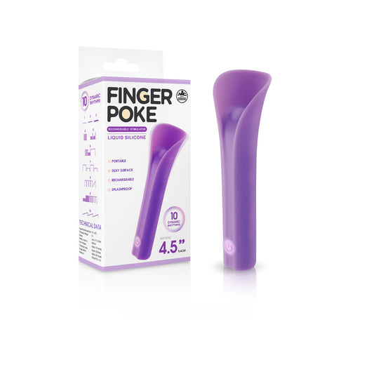 Finger Poke Purple Purple 11.4 Cm Usb Rechargeable Bullet