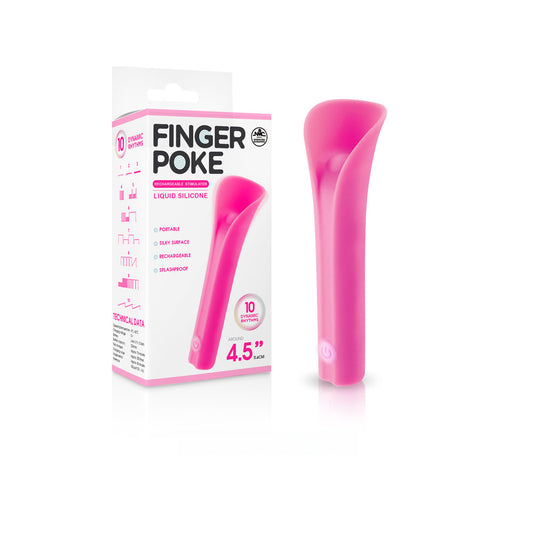 Finger Poke Pink Pink 11.4 Cm Usb Rechargeable Bullet