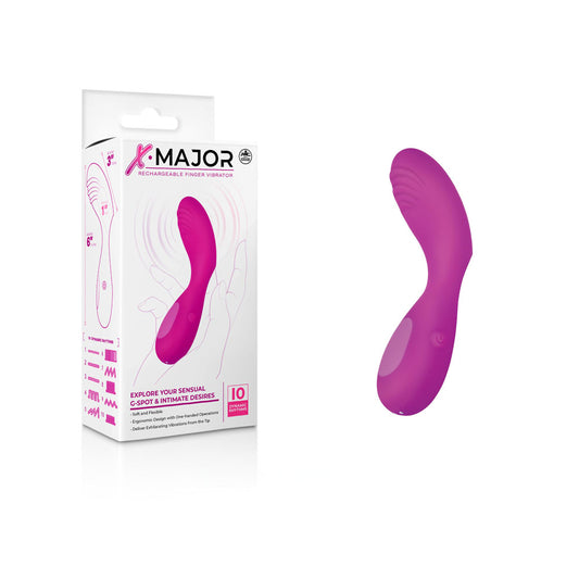 X Major Finger Vibe Pink Pink Usb Rechargeable Finger Stimulator