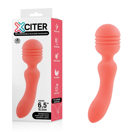 Xciter Orange Orange 16.5 Cm Usb Rechargeable Massage Wand