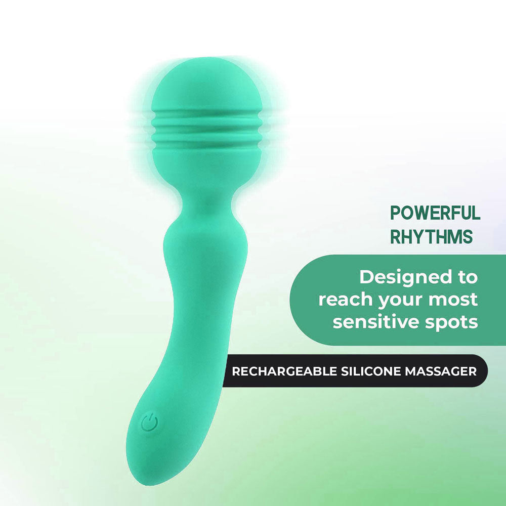 Xciter Teal Teal 16.5 Cm Usb Rechargeable Massage Wand