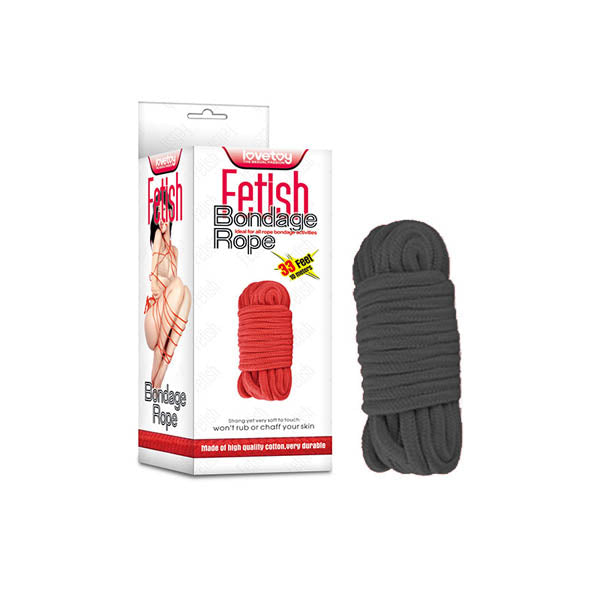 Fetish Bondage Rope Black 10 M Length
