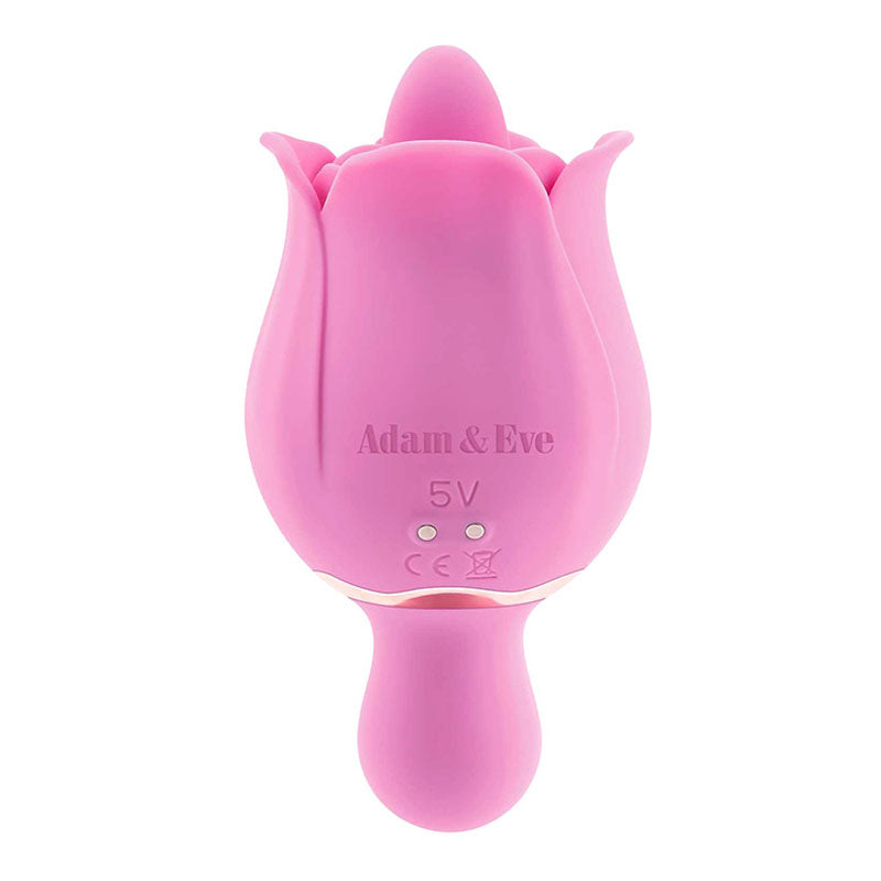 Adam & Eve Eves Ravishing Clit Flicking Rose Pink Usb Rechargeable Rose Flicking Stimulator