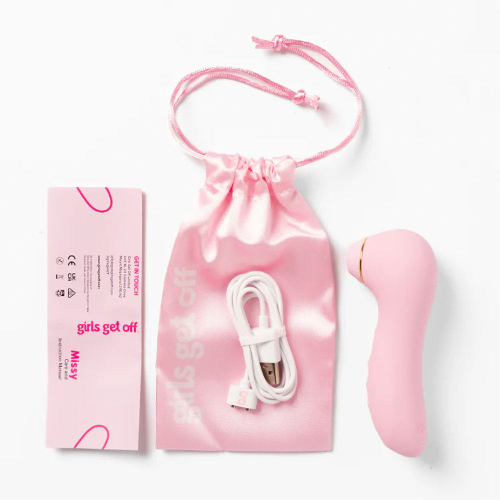 Girls Get Off Missy Pink Usb Rechargeable Air Pulse Clitoral Stimulator