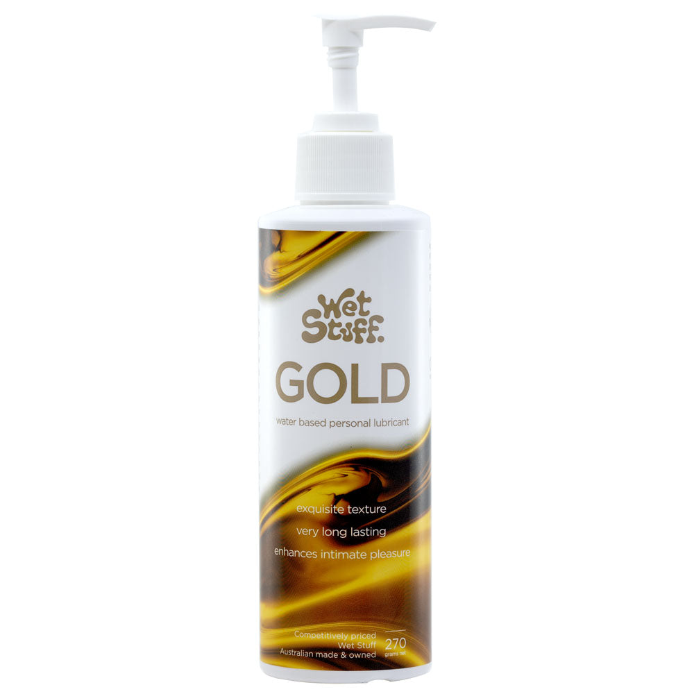 Wet Stuff Gold 270g Pump Water Based Lubricant 270 Gram Pump Bottle