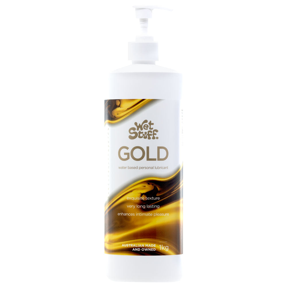 Wet Stuff Gold 1kg Pump Water Based Lubricant 1 Kg Pump Bottle