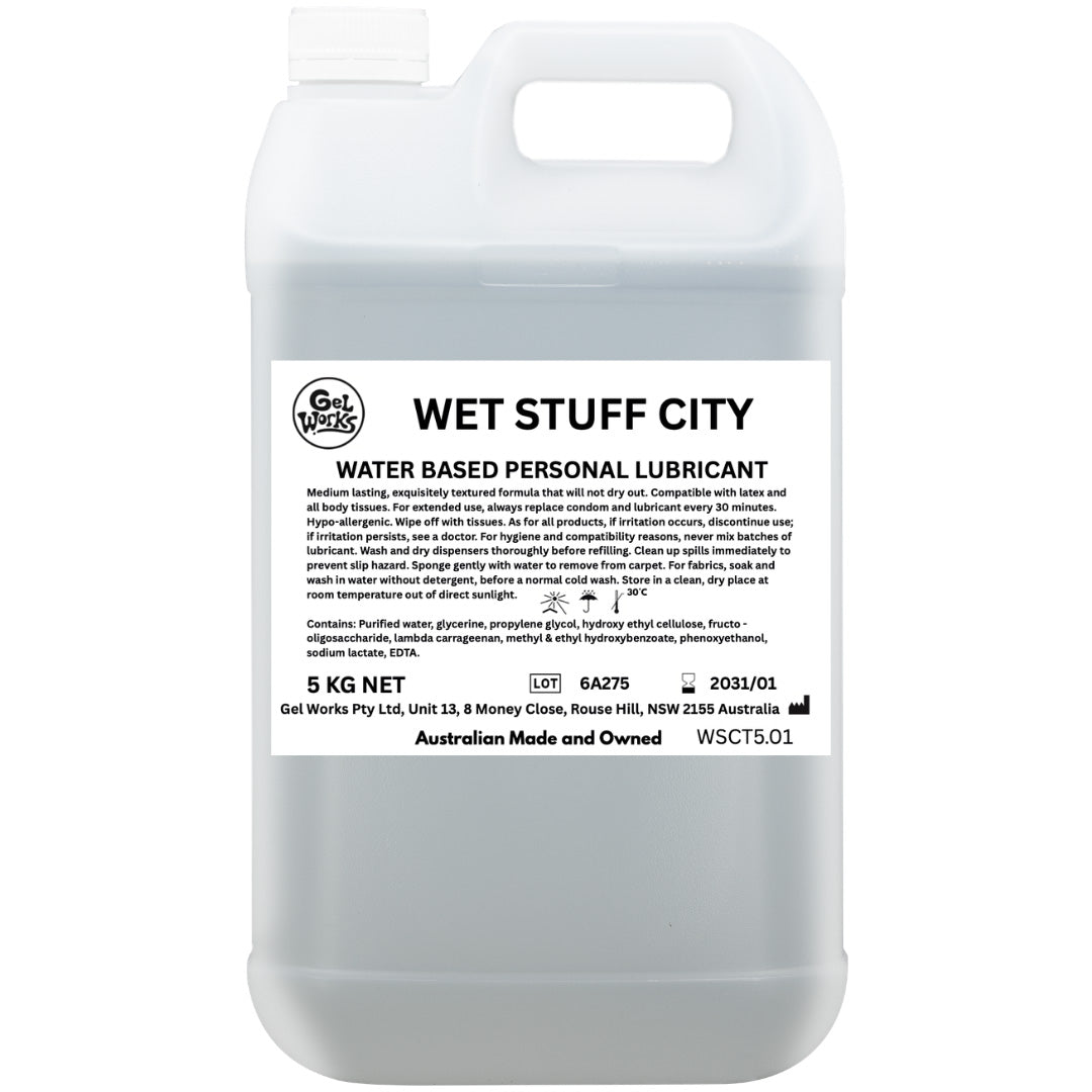 Wet Stuff City 5kg Bottle Water Based Lubricant 5 Kg Tube