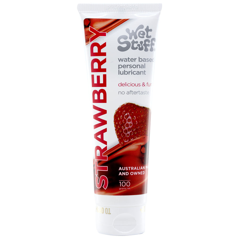 Wet Stuff Strawberry 100g Tube Strawberry Flavoured Water Based Lubricant 100 Gram Tube