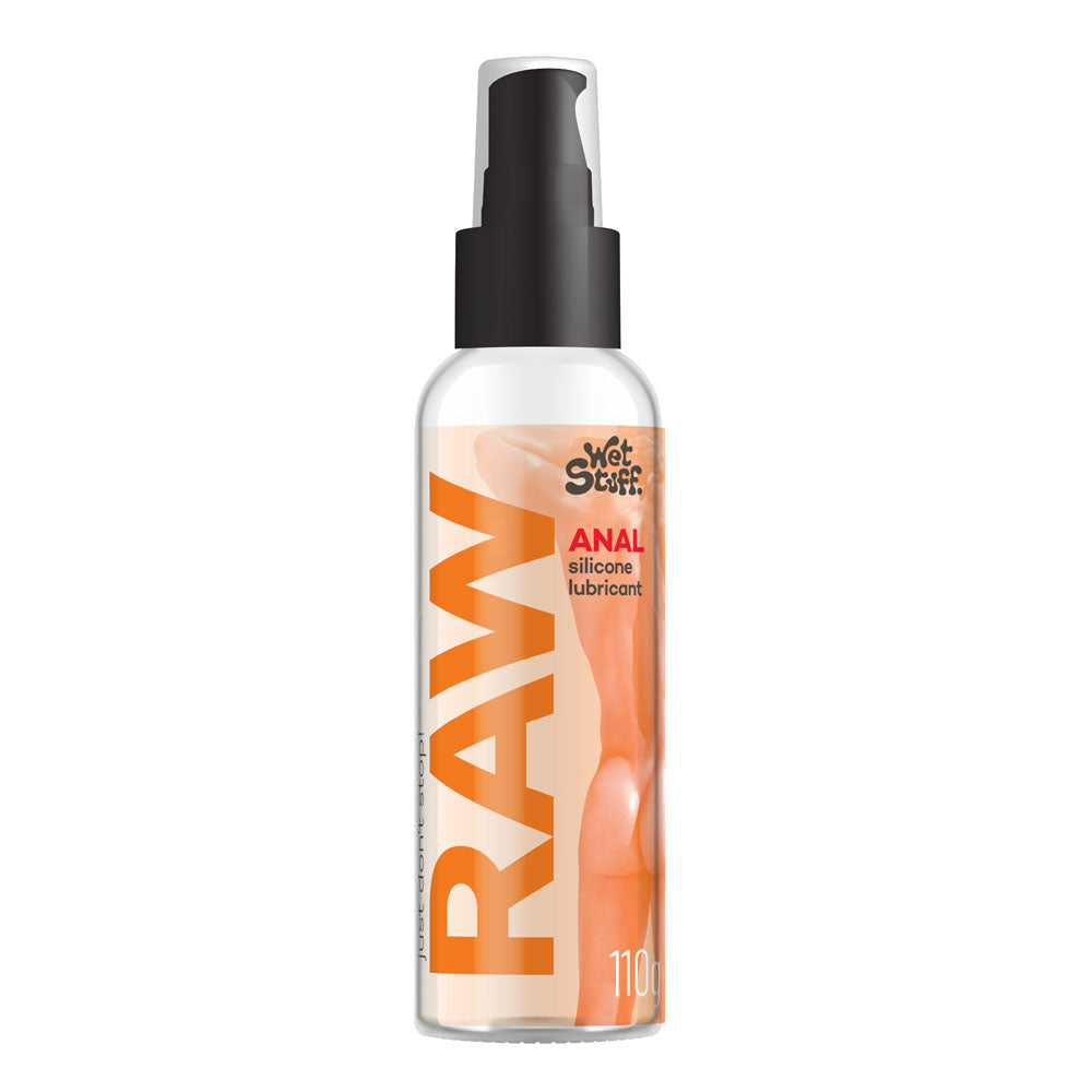 Wet Stuff Raw 110g Pump Anal Silicone Lubricant 110 Gram Pump Bottle