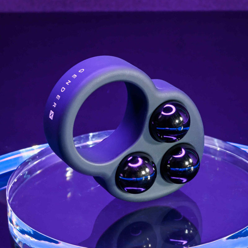 Gender X Workout Ring Black Weighted Cock Ring