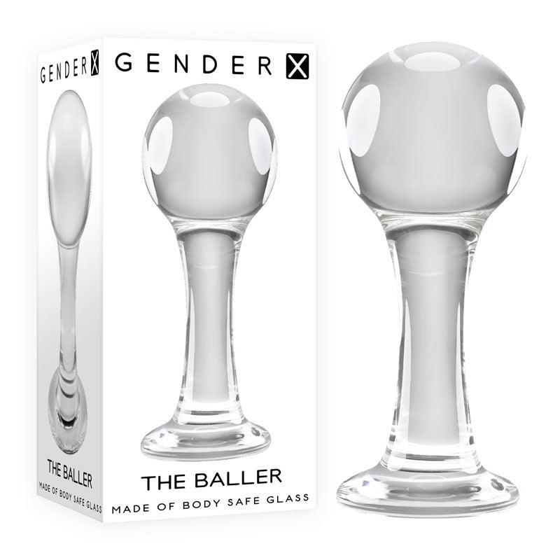 Gender X The Baller Clear Glass 11 Cm Anal Plug