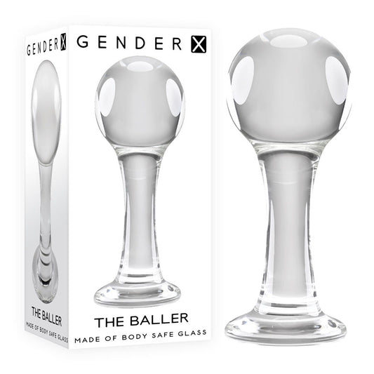 Gender X The Baller Clear Glass 11 Cm Anal Plug