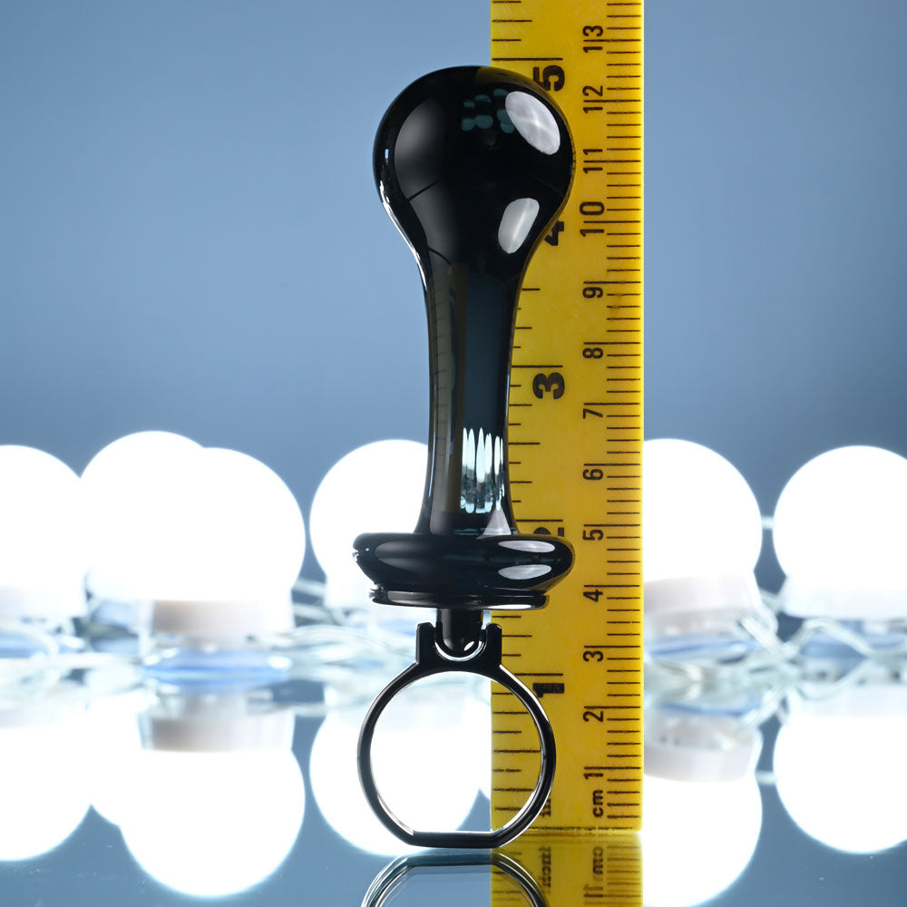 Gender X Blow Pop Black 12.8 Cm Glass Plug With Ring Pull