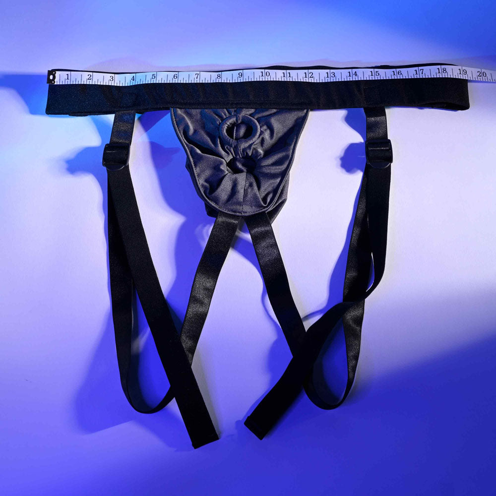 Gender X Double Rider Black Adjustable Strap On Harness (No Probe Included)