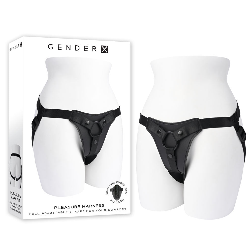 Gender X Pleasure Harness Black Adjustable Harness (No Probe Included)
