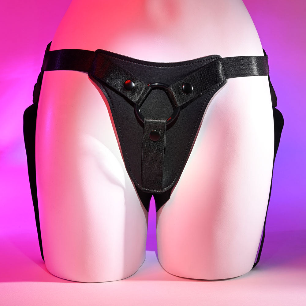Gender X Pleasure Harness Black Adjustable Harness (No Probe Included)