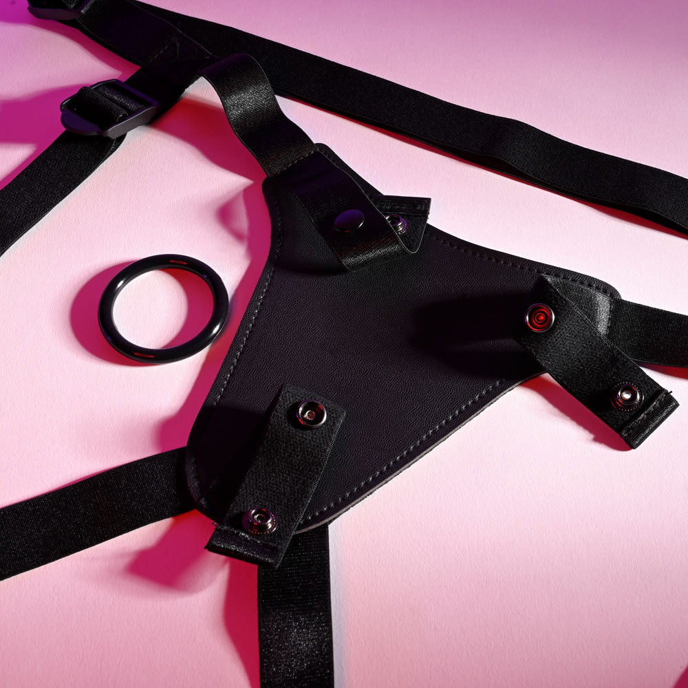Gender X Pleasure Harness Black Adjustable Harness (No Probe Included)