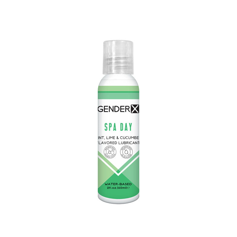 Gender X Spa Day Flavoured Lube 60 Ml Mint, Lime & Cucumber Flavoured Water Based Lubricant 60 Ml Bottle