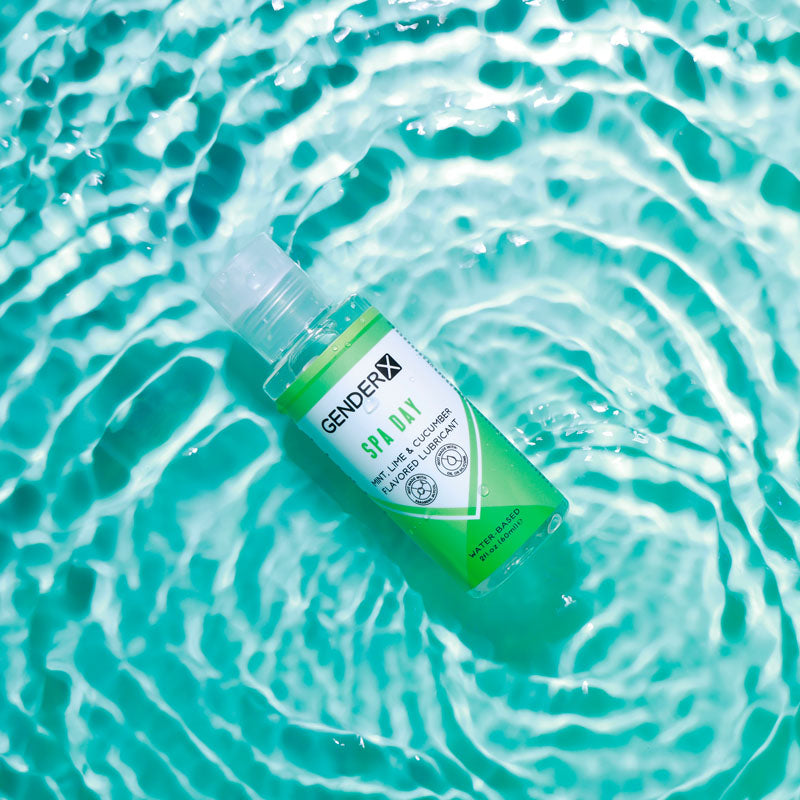 Gender X Spa Day Flavoured Lube 60 Ml Mint, Lime & Cucumber Flavoured Water Based Lubricant 60 Ml Bottle
