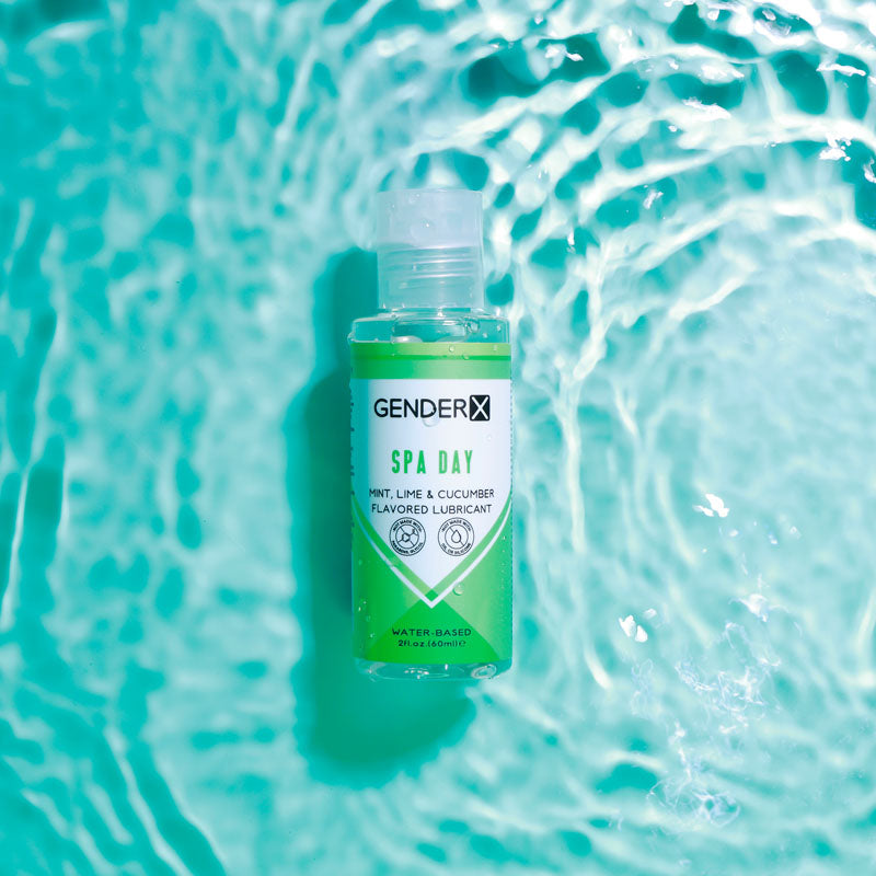 Gender X Spa Day Flavoured Lube 60 Ml Mint, Lime & Cucumber Flavoured Water Based Lubricant 60 Ml Bottle