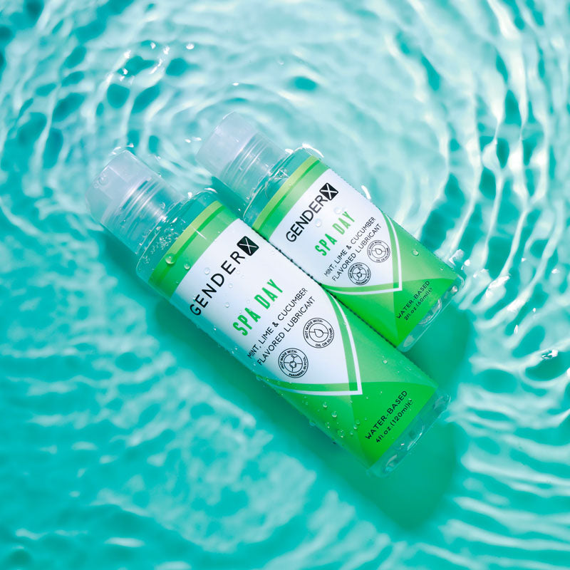 Gender X Spa Day Flavoured Lube 60 Ml Mint, Lime & Cucumber Flavoured Water Based Lubricant 60 Ml Bottle