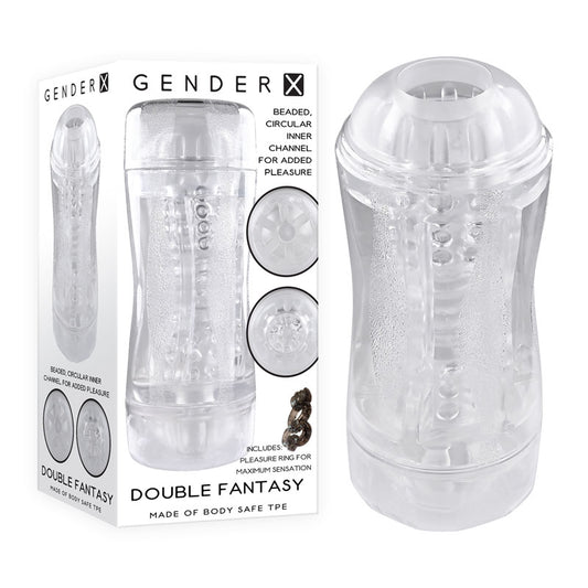 Gender X Double Fantasy Clear Double Ended Stroker