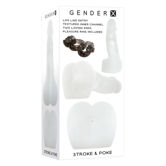 Gender X Stroke & Poke Clear 20 Cm Stroker Dong