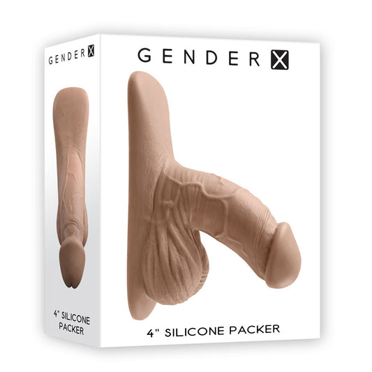 Gender X 4'' Silicone Packer Medium Tan 10 Cm Packer