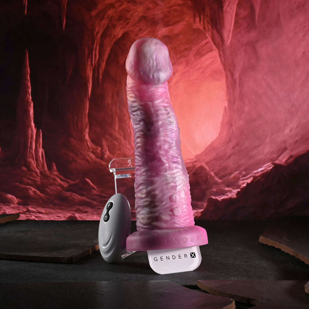 Gender X Whimsical Pink Usb Rechargeable Vibrating Fantasy Dildo With Wireless Remote