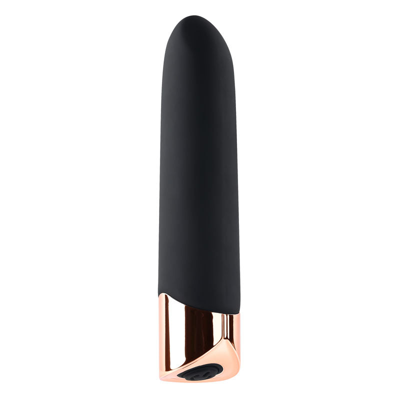 Gender X The Gold Standard Black/Rose Gold 10 Cm Usb Rechargeable Bullet