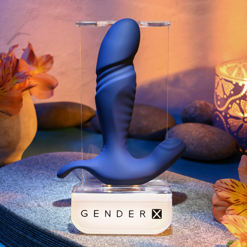 Gender X True Blue Blue 13.5 Cm Usb Rechargeable Thrusting Prostate Massager
