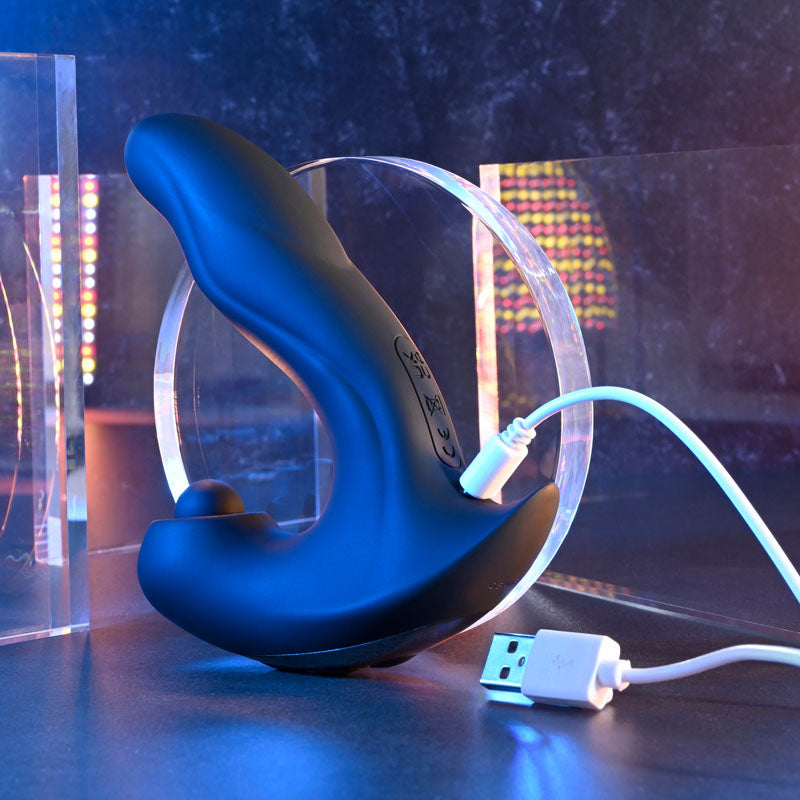Gender X Mad Tapper Black Usb Rechargeable Double Tapping Vibrating Massager